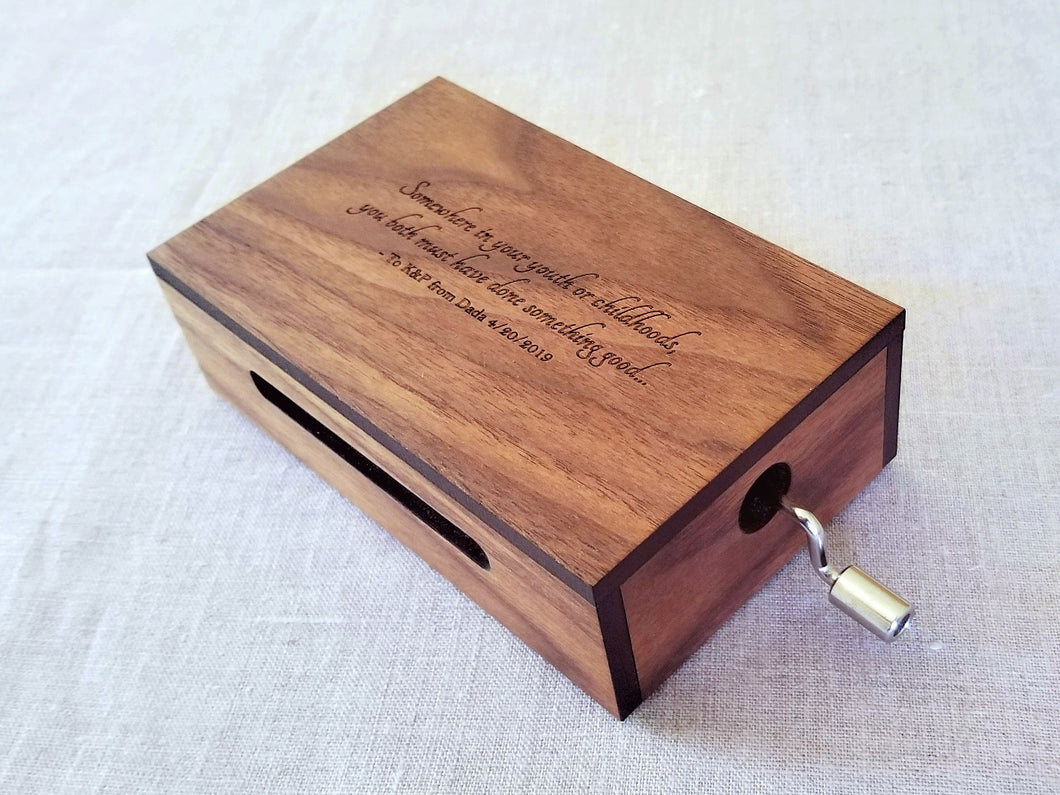 30-Note Music Box with Engraved Top